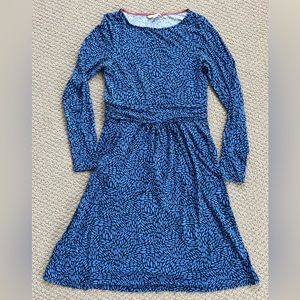 Boden Lovely Blue Print Janie Dress